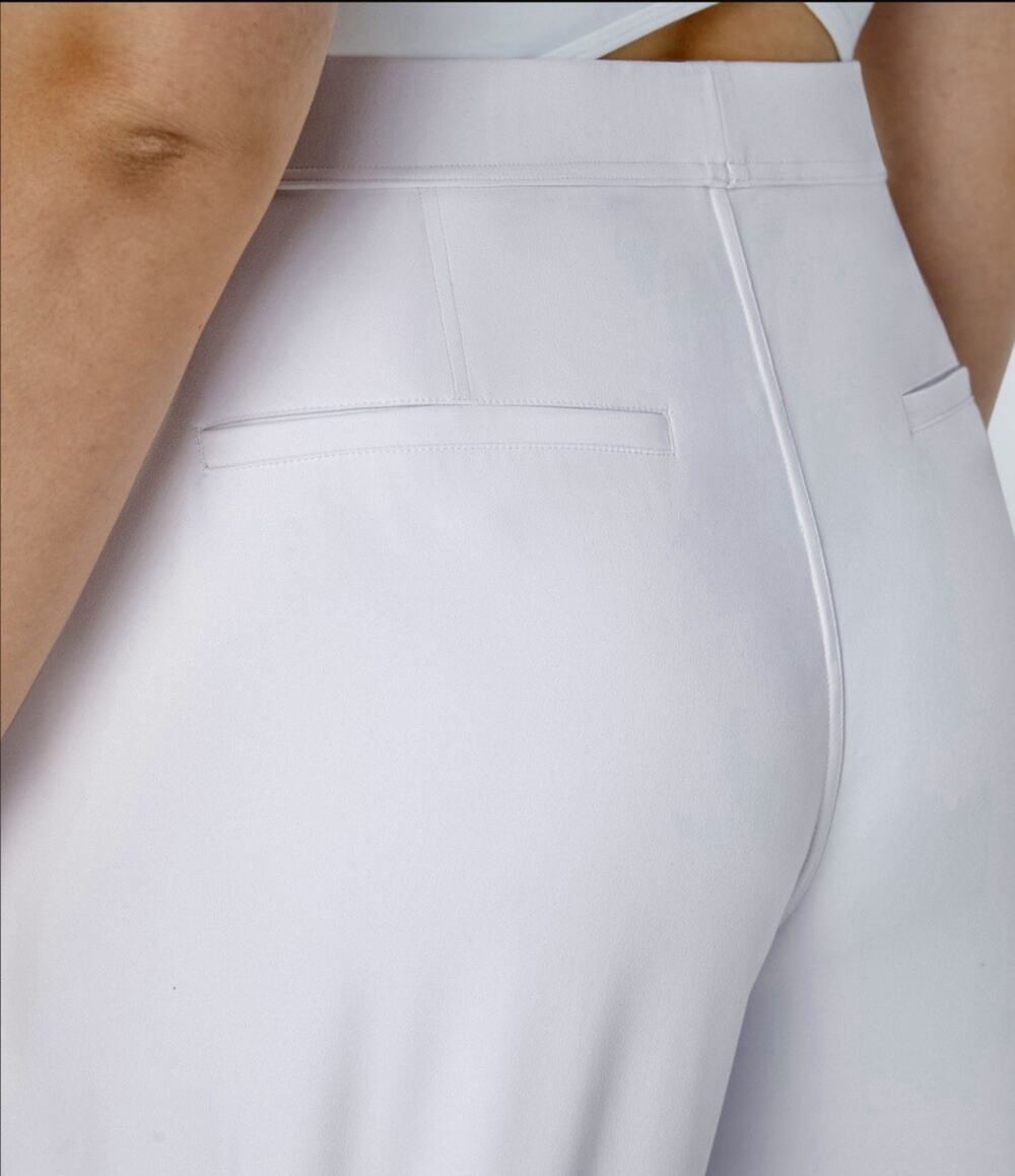 Halara 2X White Work Pants Wide Leg High Rise Flex Stretch Career Business Plus